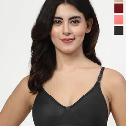 LILYWomen Pack Of 4Seamless Non Padded Bra Full Coverage-26