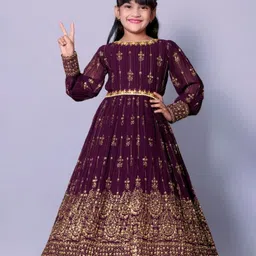 BAESD Ethnic Motifs Georgette Maxi Dress-image-96