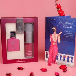 Archies Karwa Chauth Special Love you Forever Card with Perfume Gift Set-44