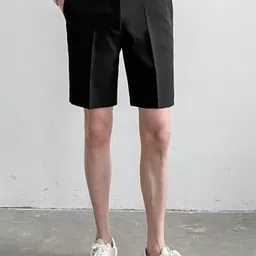 HERE&NOW Men Solid Mid-Rise Regular Fit Shorts-picture-7