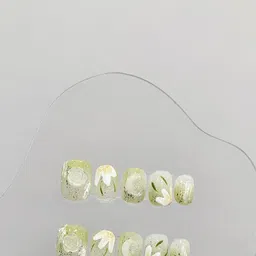 StyleCast x Revolte Set Of 10 Artificial Reusable Nails- Green image 2