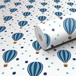 DeCorner Blue & White Printed Self-Adhesive & Durable WallSticker-picture-20
