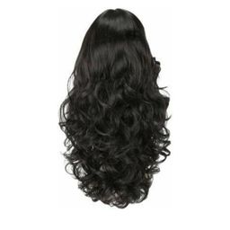 D-Divine Clip-In Curly Locks Synthetic Hair Extension 55.88 cm - Brown-image-53