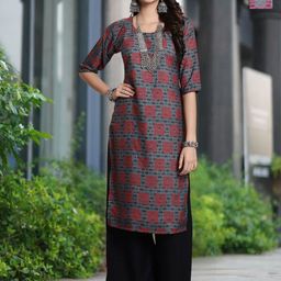 Moda Rapido Selection Of 2 Geometric Printed Straight Kurtas-image-43