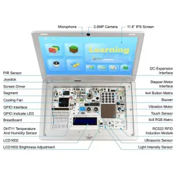 Elecrow - CrowPi2 - All-in-One Raspberry Pi STEM Laptop, FCC/CE Certified, Space Grey, English Keyboard, EU Plug, Basic Kit (No Raspberry Pi) image 3