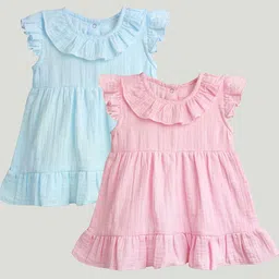 Kidbea Flutter Sleeve Linen A-Line Dress-picture-46