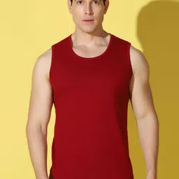 WOOSTRO Gym Innerwear Vest VWS26 PLAIN MAROON-image-93
