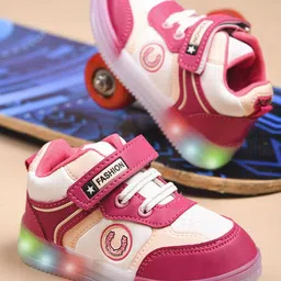 KATS Kids Perforations Blink LED Light Sneakers-34