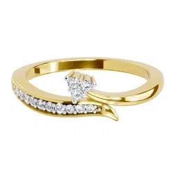Sparkles Lab Grown Diamond 0.09 Carat Round Fashion Ring 14K Yellow Gold ( Ring Size - 5)-image-60