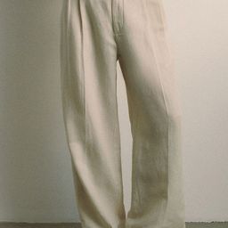 H&M Loose Fit Linen-Blend Trousers-image-117