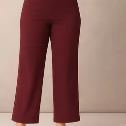 NU CLOTHS Women Relaxed High-Rise Trousers-picture-45