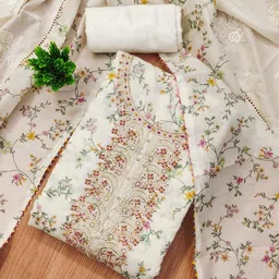 KALINI Embroidered Unstitched Dress Material-picture-3