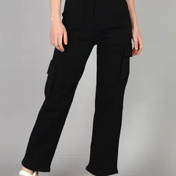 Crazeis Women Comfort Wide Leg High-Rise Jeans-picture-48