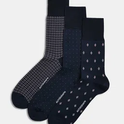 Marks & Spencer Men Pack Of 3 Assorted Above Ankle Length Socks-image-31