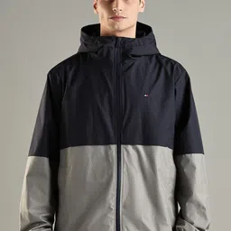 Tommy Hilfiger Colourblocked Hooded Open Front Jacket-picture-41
