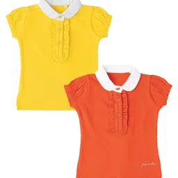 BAESD Girls 2 Printed Polo Collar T-shirt-40