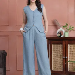 JABAMA Striped Pure Cotton Co-Ords-image-74