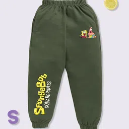 YK X Minute Mirth Boys SpongeBob Printed Mid-Rise Joggers-image-63