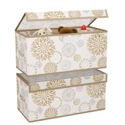 Kuber Industries White 2 Pieces Drawer Organiser With Lid image 3