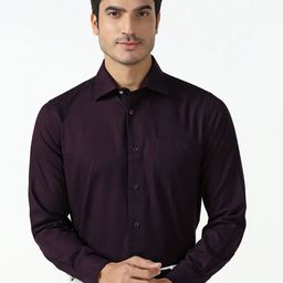 Blackberrys India Slim Fit Spread Collar Pure Cotton Formal Shirt-image-23