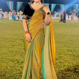 all about you Solid Beads and Stones Embellished Saree-picture-36