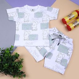 V-Mart Boys Printed Cotton T-shirt With Shorts-image-94