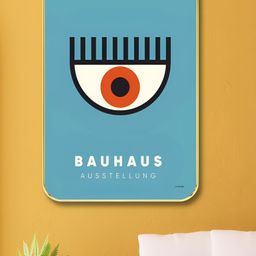 Aura Blue & Black Bauhaus Wooden Wall Art-image-57