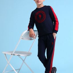 U.S. Polo Assn. Kids Boys Brand Logo Printed Pure Cotton Joggers-picture-26