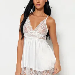 Trendyol Self Design Shoulder Straps Baby Doll-image-23