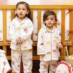 Snuggly Spaces Kids Printed Night Suits-image-34