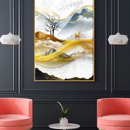 THE NEXT DECOR Forest Haven Glass Finish Vertical Wall Art-image-54