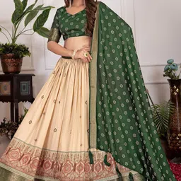 JULEE Printed Ready to Wear Lehenga & Unstitched Blouse With Dupatta image 5