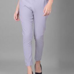 Comfort Lady Women Solid Mid-Rise Casual Regular Trouser-image-76