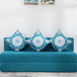 Solis Primus Comfort for all Blue Foam Fold Out Sofa Cum Bed-52