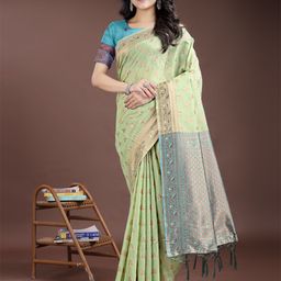 Astita Ethnic Motifs Woven Design Zari Saree-image-52