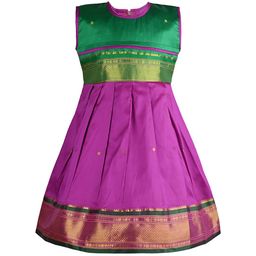 Wish Karo Girls Woven Design Fit & Flare Dress-image-94