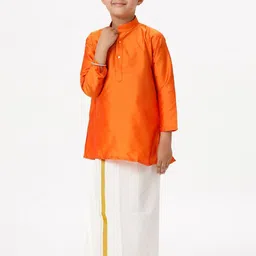 Ramraj Kids Kurta with Gold Zari Dhoti-image-8
