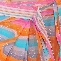 Munir Abstract Printed Ready to Wear Saree image 3