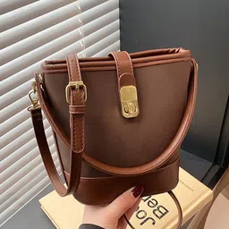 DressBerry Women Solid Bucket Sling Bag-25