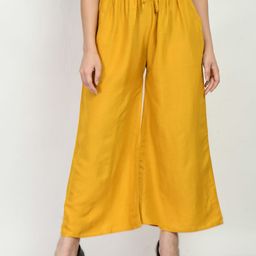 MAURYA Women Knitted Wide Leg Palazzos-image-28