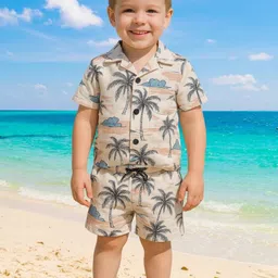 FASHION GRAB Boys Printed Shirt With Shorts-image-88