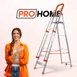 7 Steps Ladder with Railing and Anti Slip Shoes Aluminium Ladder-81