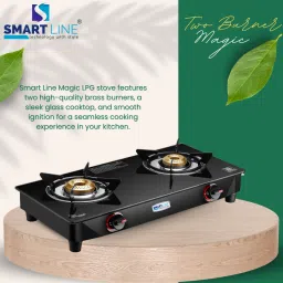 Magic ISI Marked Glass 2 Burner LPG Cooktop, One Year Warranty Iron Manual Gas Stove-image-45