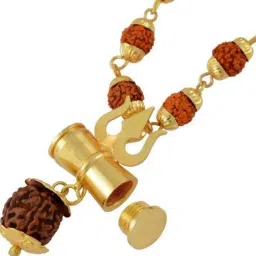 shiv trishul damru locket rudraksh mala(8mm 36 beads) 25 gm for men,womens and unisex pack of 1 Wood Chain-13
