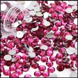 4MM Round Shape Pink Crystal Kundans Beads 500 Pcs for Art & Craft Embroidery-image-69
