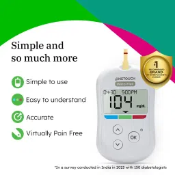 onetouch Verio Flex Blood Glucose Monitor with Reveal mobile application(FREE 10 strips + lancing device + 10 lancets) Glucometer image 2