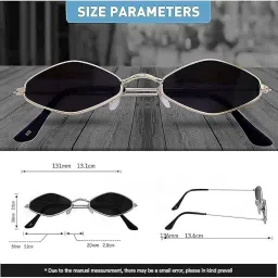 shade house UV Protection, Gradient, Polarized Oval, Rectangular Sunglasses (Free Size) image 2