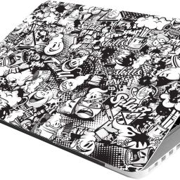 PIXELARTZ Graffiti - Black & White - HD Quality - 15.6 Inches 3M Vinyl Paper Laptop Decal 15.6-image-78