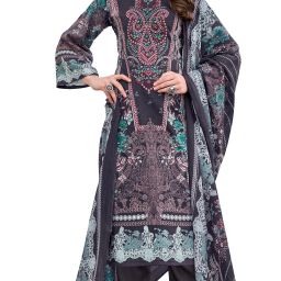 Unstitched Pure Cotton Salwar Suit Material Embroidered-image-2