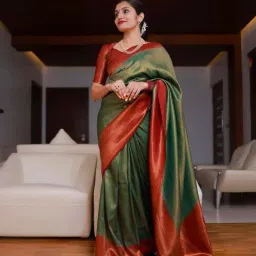 Embellished Assam Silk Pure Silk Saree-image-0